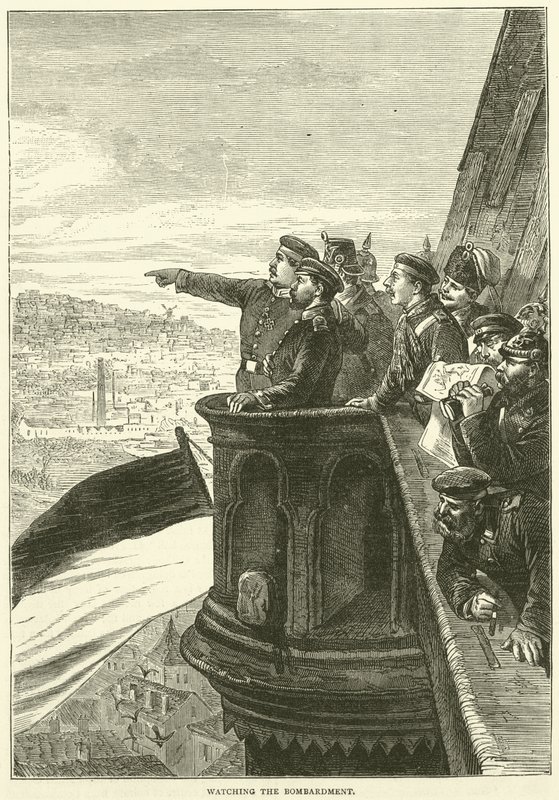 Nézve a bombázást, 1870. december alkotó: English School
