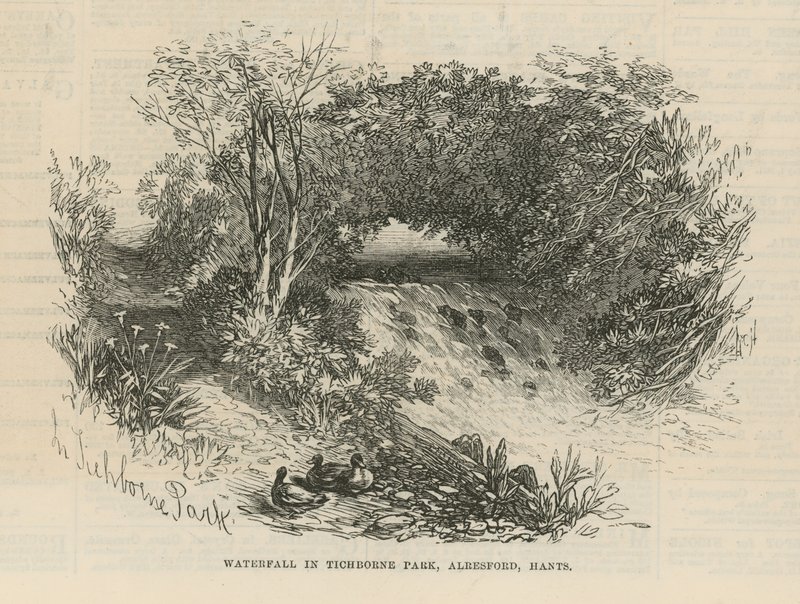 Vízesés a Tichborne Parkban alkotó: English School