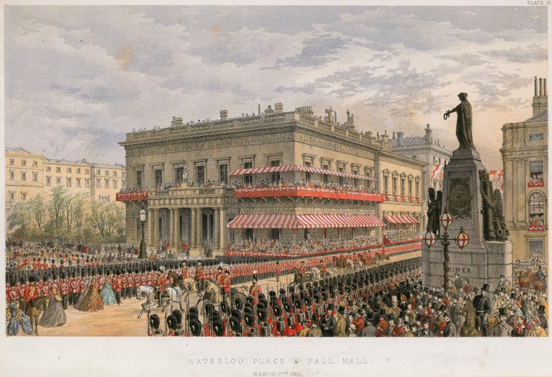 Waterloo Place és Pall Mall alkotó: English School