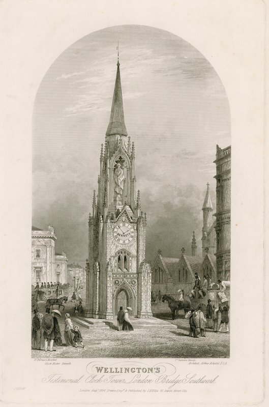 Wellingtons Testimonial Clock Tower, London Bridge, Southwark alkotó: English School