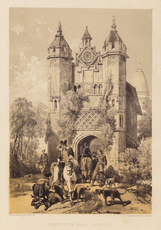West-Stow Hall, Suffolk (akvatinta) alkotó: English School