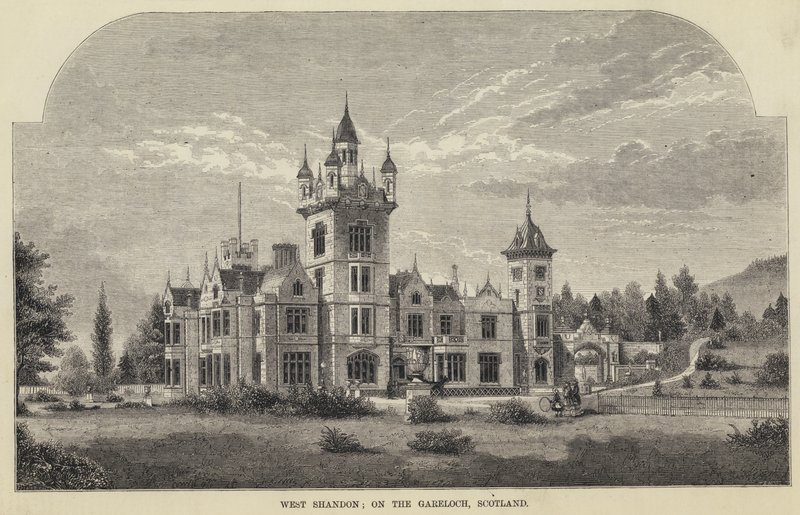 West Shandon, a Gareloch-on, Skócia (metszet) alkotó: English School