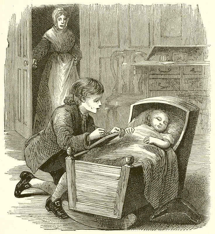 West rajzolja a kis alvót alkotó: English School
