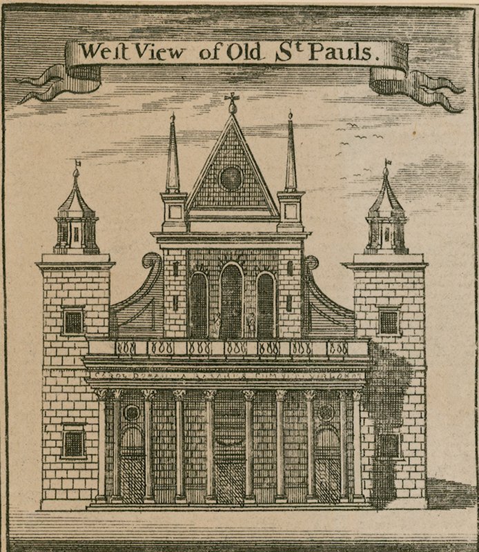 Nyugati kilátás Old St Pauls, London alkotó: English School