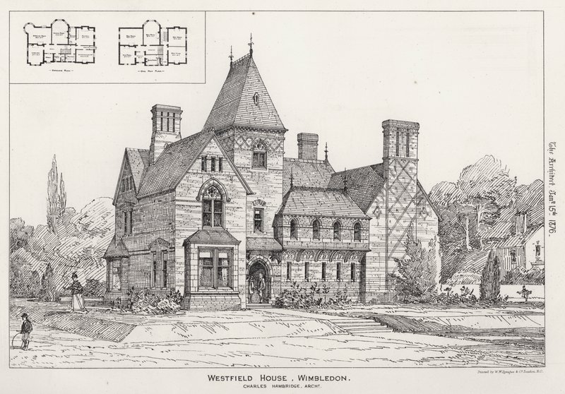 Westfield House, Wimbledon (metszet) alkotó: English School