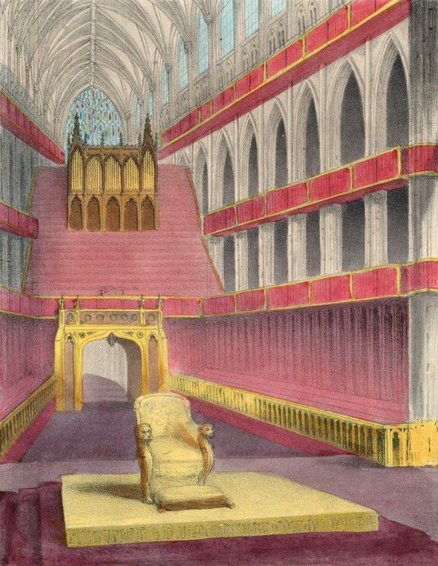 A Westminster Abbey, Viktória királynő megkoronázására készült alkotó: English School