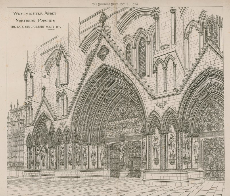 A Westminster Abbey északi tornácai alkotó: English School