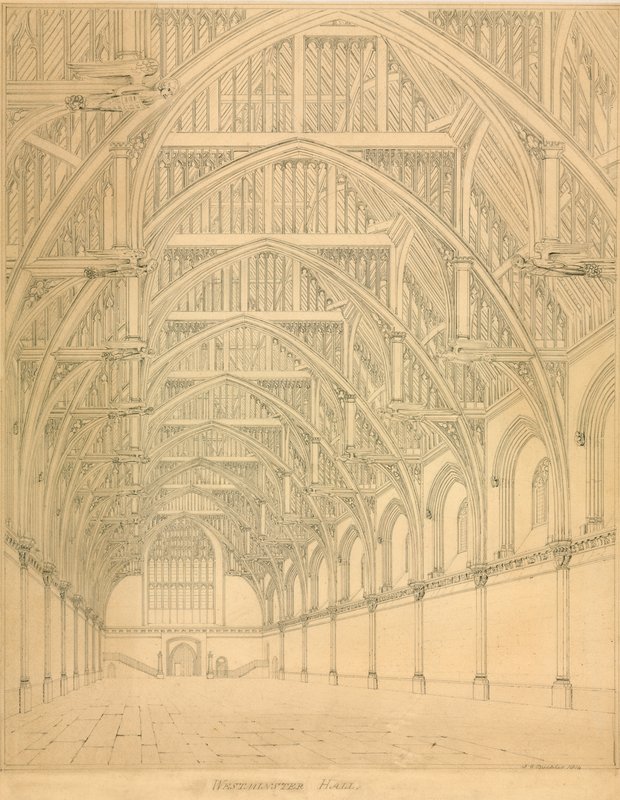 Westminster Hall, 1814 alkotó: English School