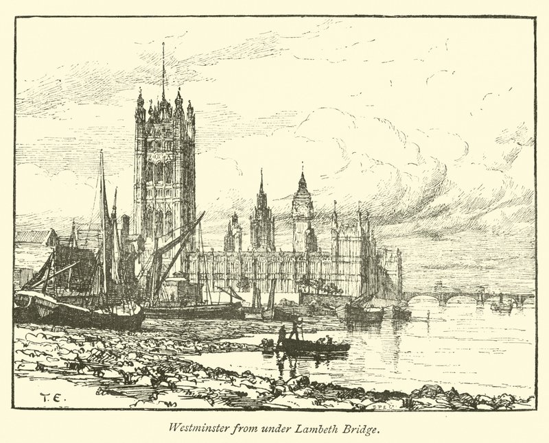 Westminster a Lambeth híd alól alkotó: English School
