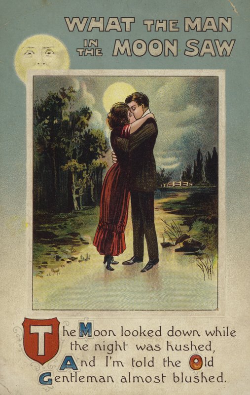 Amit a holdbeli ember látott (színes litográfia) alkotó: English School