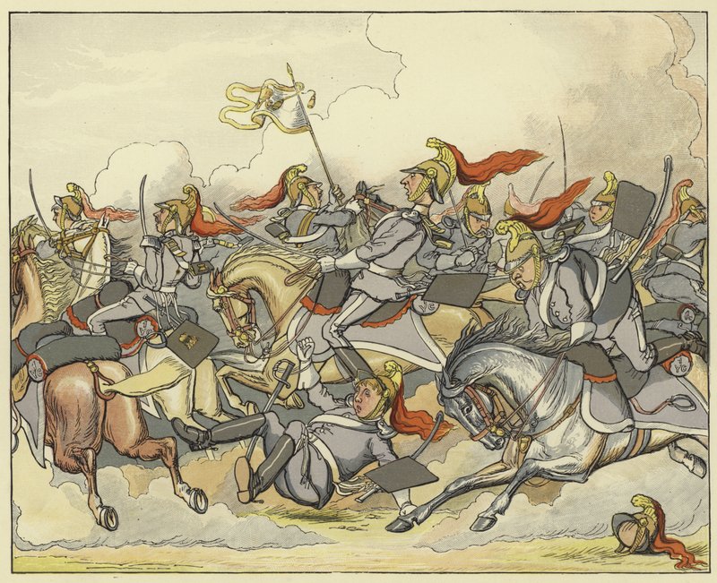 Ahol minden ló viseli a maga irányító gyeplőjét, és tetszése szerint irányíthatja útját Richard III, II. felvonás, 2. jelenet alkotó: English School