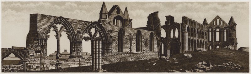 Whitby Abbey (litho) alkotó: English School