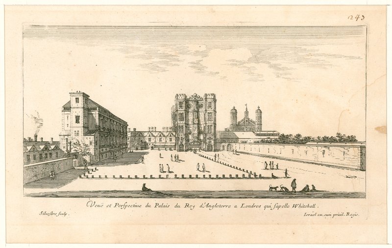 Whitehall. Israel Silvestre rézkarca, 1640 alkotó: English School