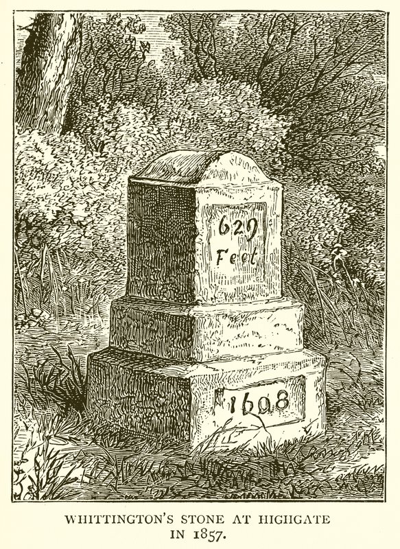Whittingtons Stone Highgate-ben 1857-ben alkotó: English School