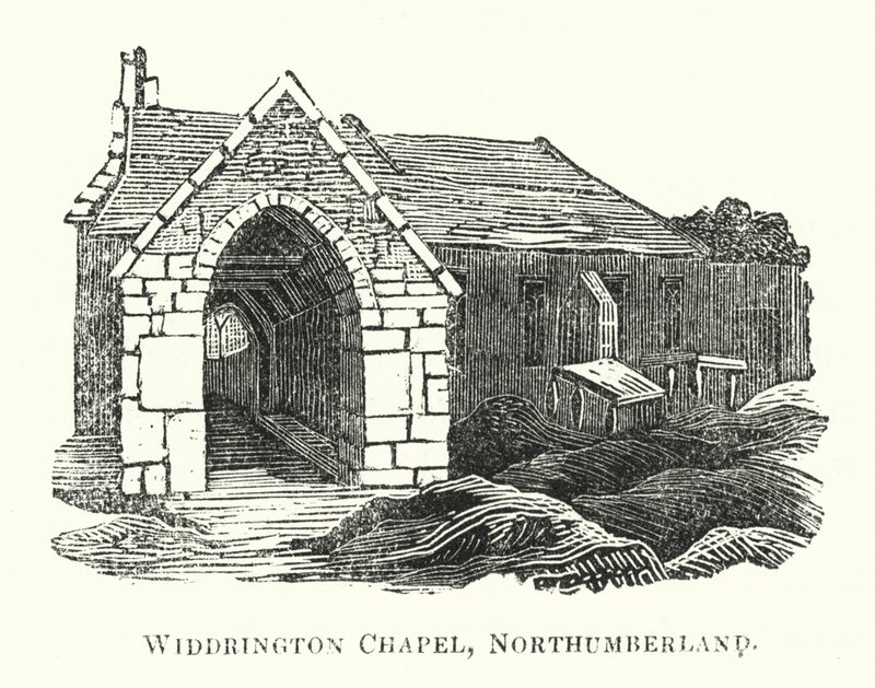 Widrington-kápolna, Northumberland (metszet) alkotó: English School