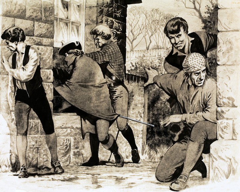 William Brodie nappal városi tanácsos, éjjel betörő volt (papíron gouache) alkotó: English School