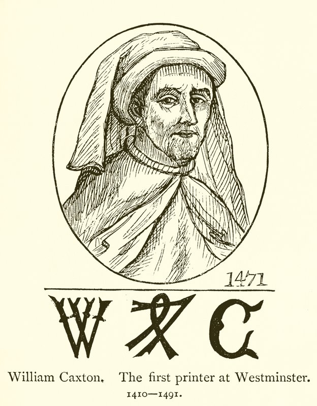 William Caxton, az első nyomdász Westminsterben alkotó: English School