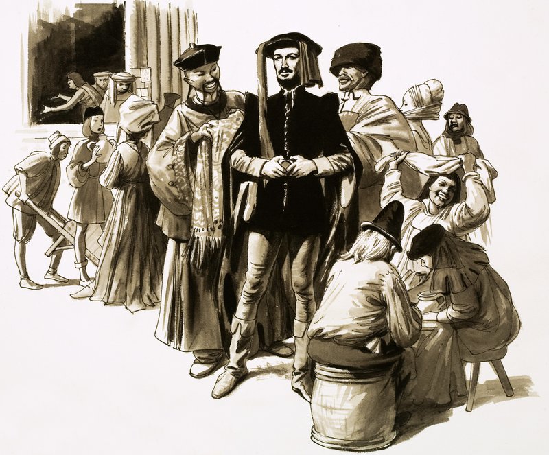 William Caxton sikeres kereskedő volt, mielőtt a nyomtatás felé fordult alkotó: English School