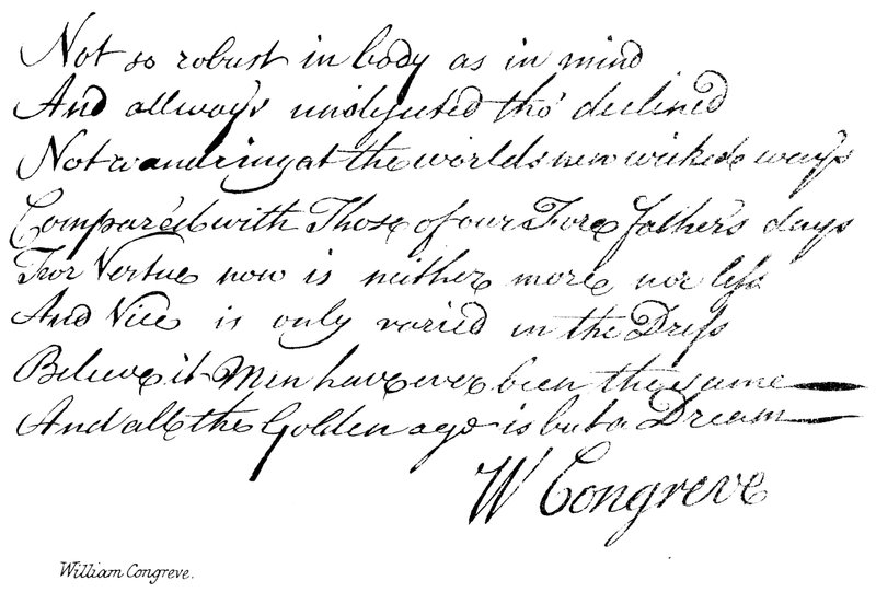 William Congreve alkotó: English School
