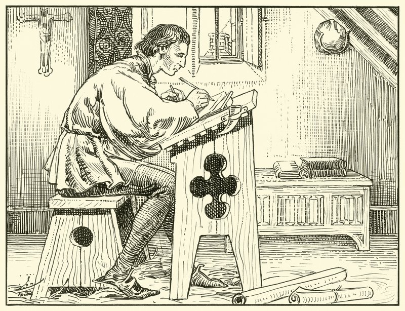 William Evesham írás (tinta papíron) alkotó: English School