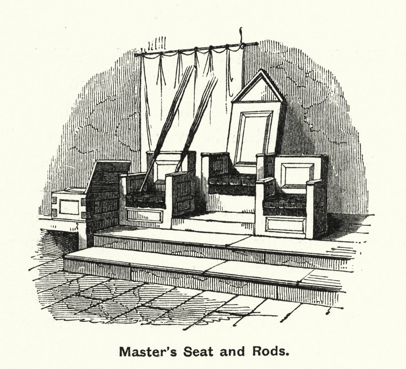 Winchester College: Mesterülés és rudak (metszet) alkotó: English School