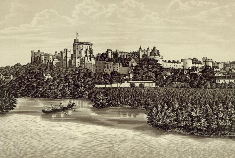 Windsori kastély a folyó felől alkotó: English School