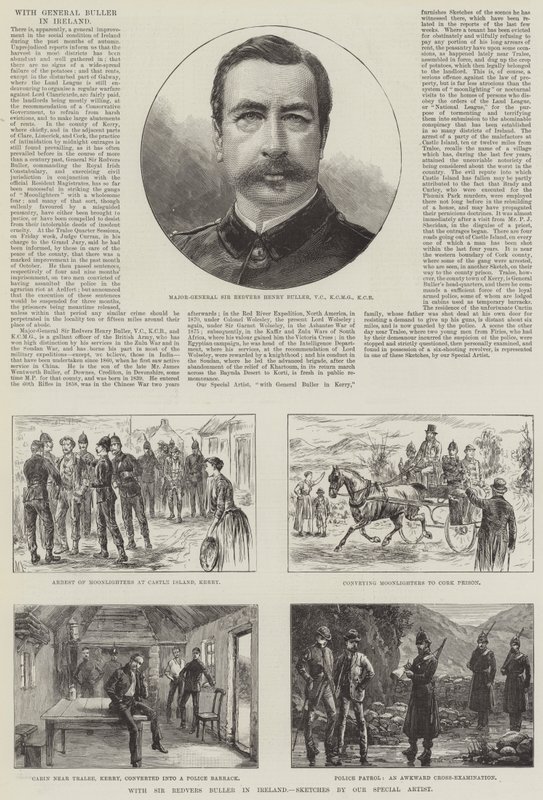 Sir Redvers Bullerrel Írországban (metszet) alkotó: English School
