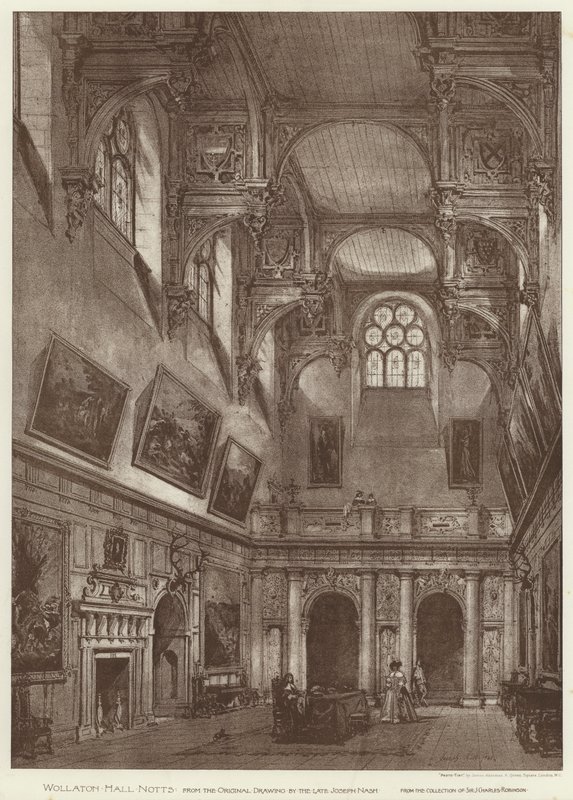 Wollaton Hall, Notts (litho) alkotó: English School