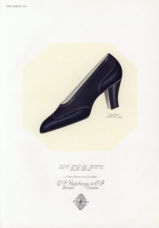 Női cipőreklám, 1930-as évek alkotó: English School