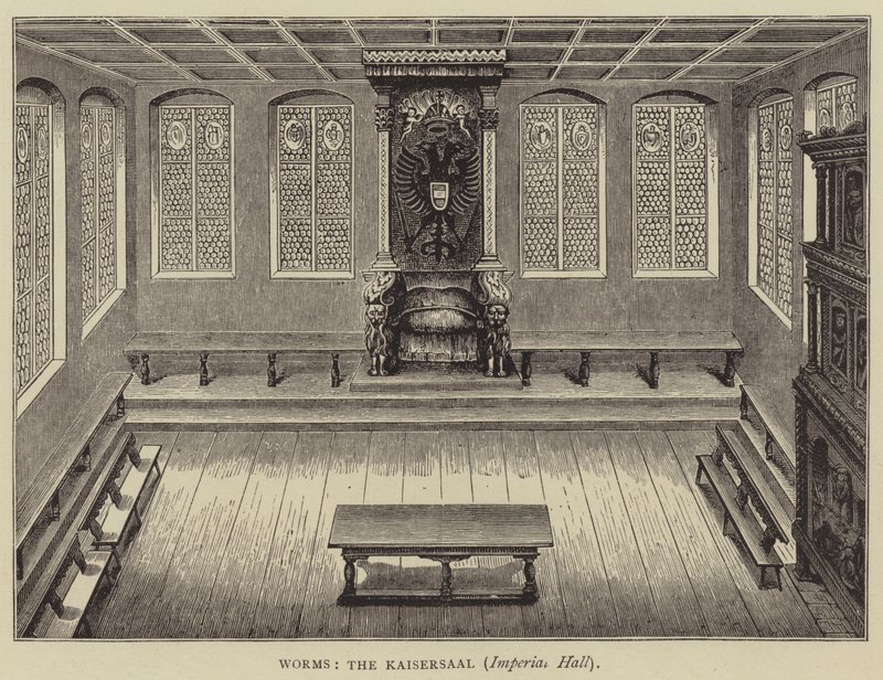 Worms, The Kaisersaal, Imperial Hall (metszet) alkotó: English School