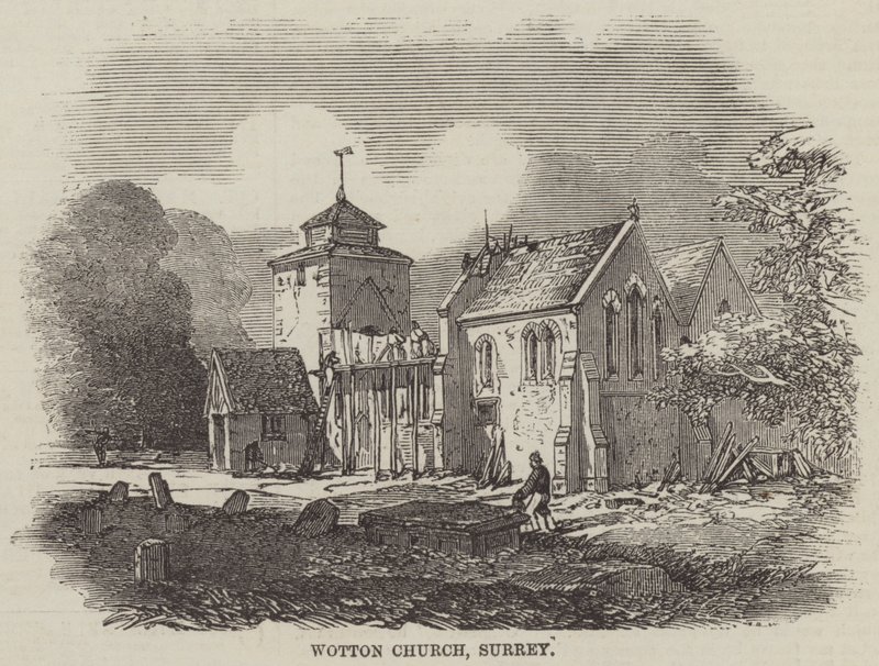 Wotton Church, Surrey (metszet) alkotó: English School