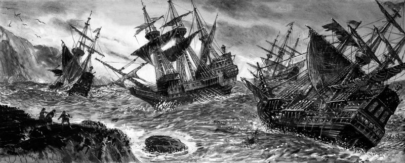 A spanyol Armada roncsai alkotó: English School