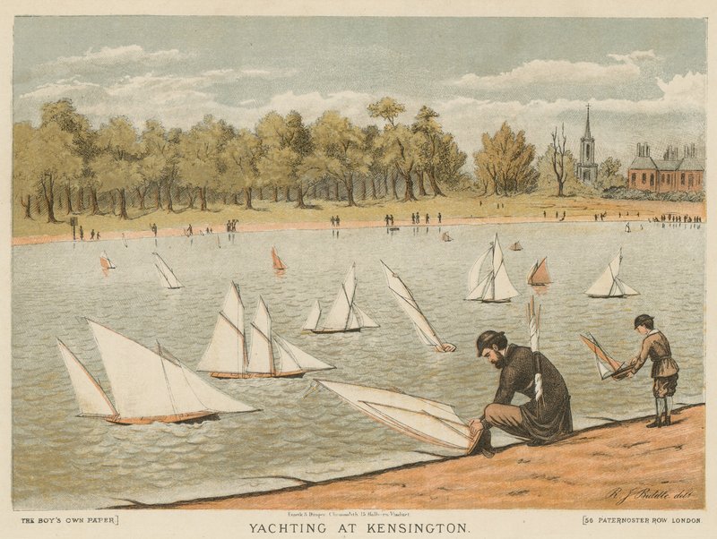 Vitorlázás a Kensington Gardensben alkotó: English School