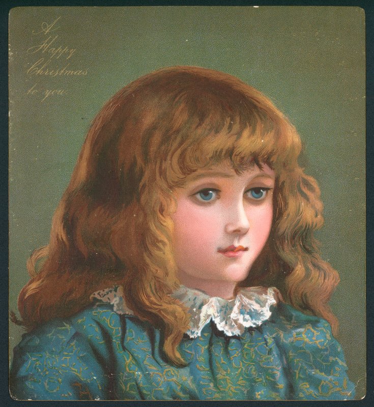Fiatal gondolkodó lány, karácsonyi kártya alkotó: English School