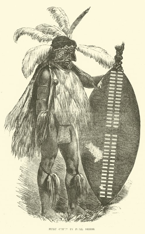 Zulu főnök teljes ruhában alkotó: English School