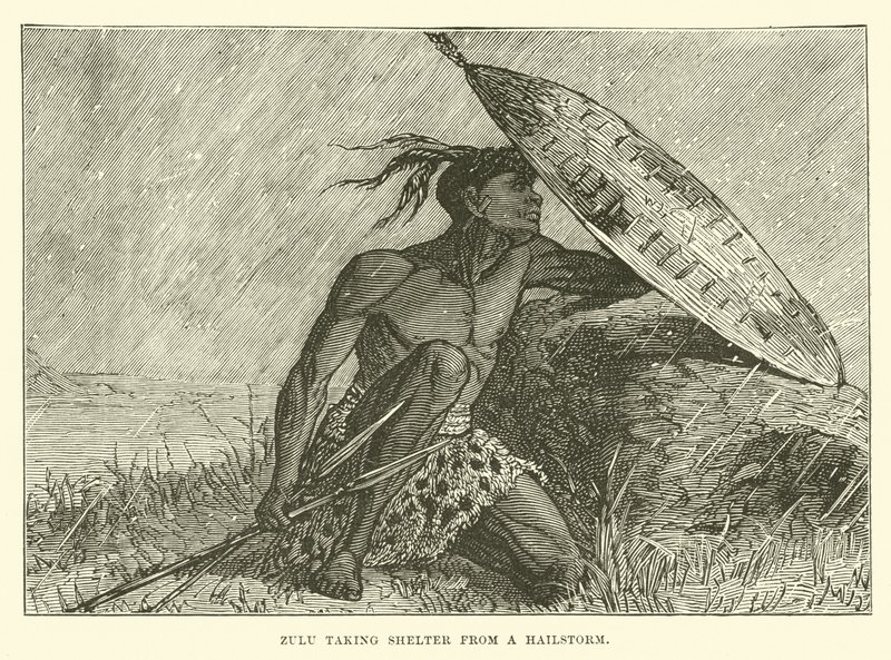 A zulu menedéket keres a jégeső elől alkotó: English School