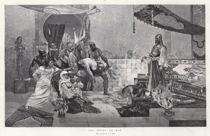 A hadizsákmány (metszet) alkotó: Enrique Serra