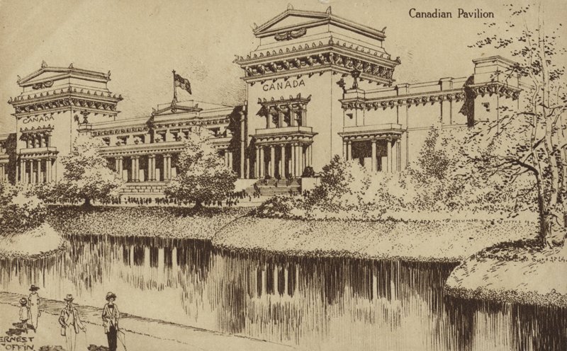 Kanadai pavilon, British Empire Exhibition, Wembley, 1924 alkotó: Ernest Coffin
