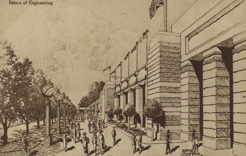Mérnöki Palota, British Empire Exhibition, Wembley, 1924 alkotó: Ernest Coffin