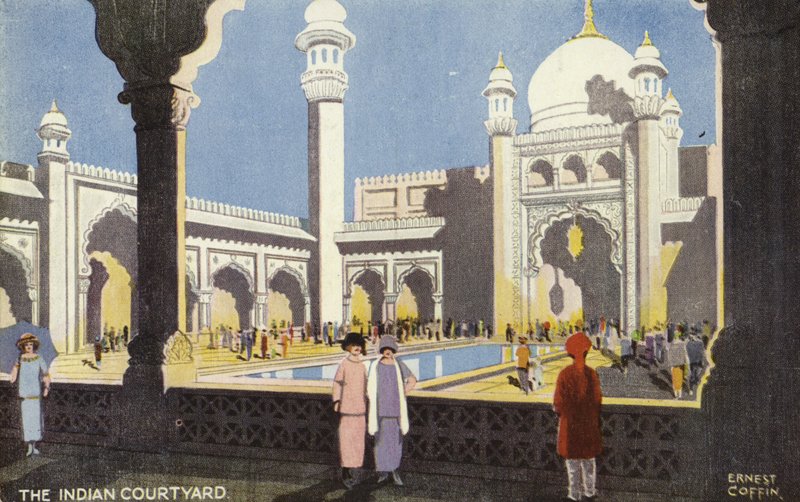 Az indiai udvar, Brit Birodalmi Kiállítás, Wembley, 1924 alkotó: Ernest Coffin