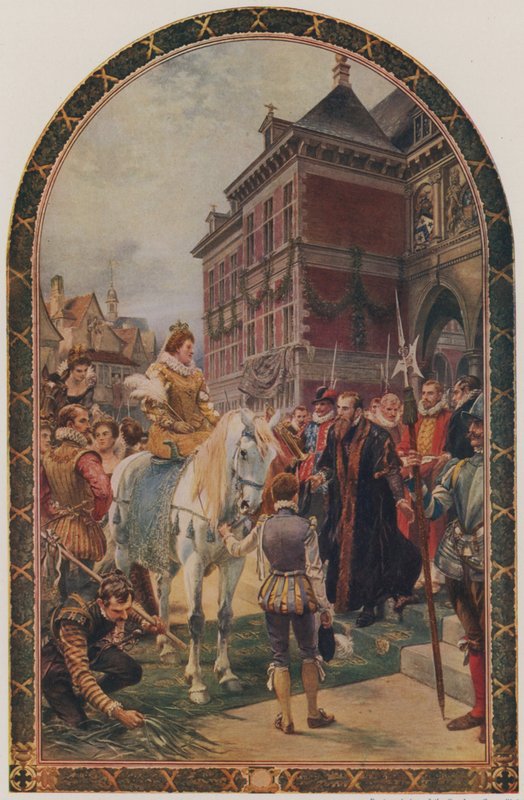 Az első királyi tőzsde megnyitása I. Erzsébet királynő által, London, 1571. január 23. alkotó: Ernest Crofts