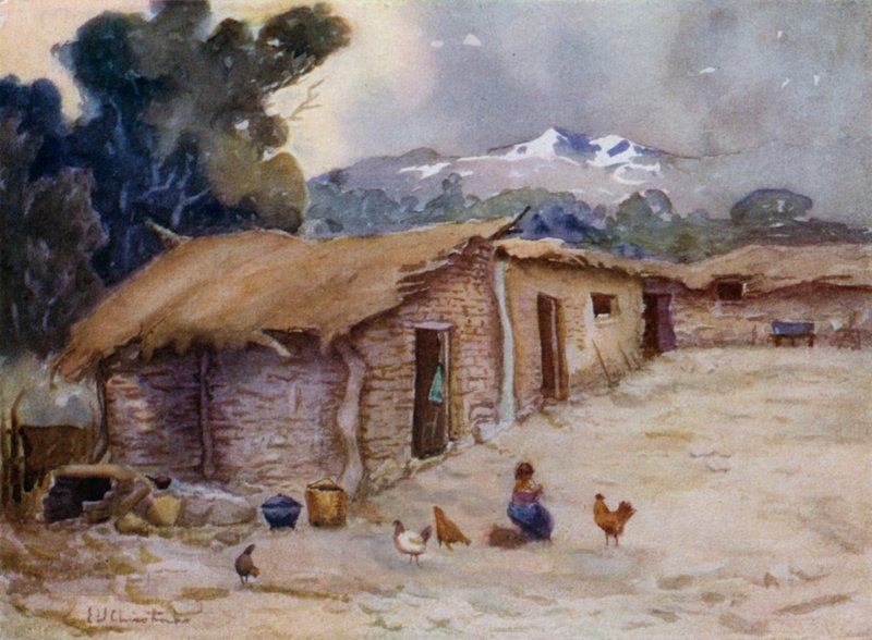 Paisanos kunyhó a chilei határon alkotó: Ernest William Christmas