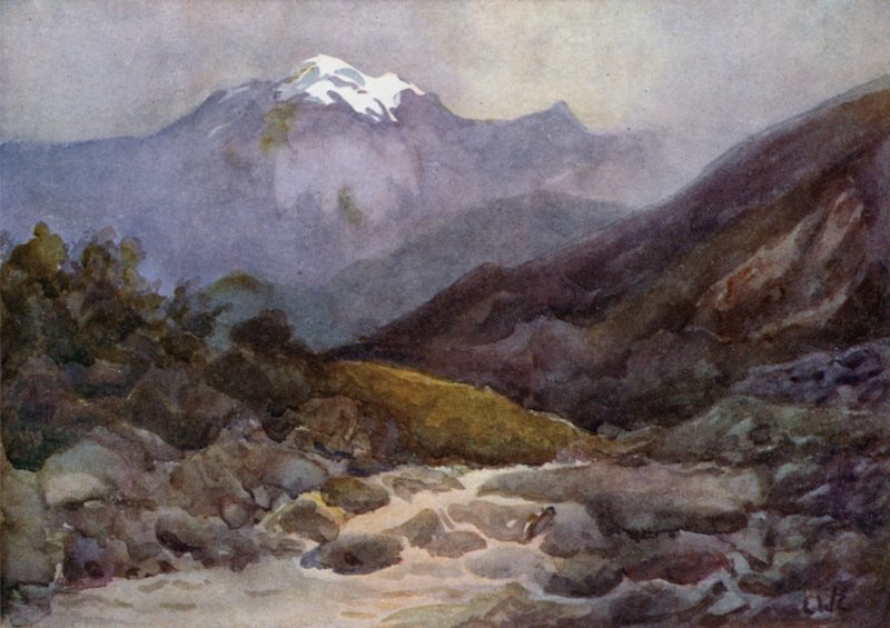 Lake Illumeni District, zuhatag Moquehue közelében alkotó: Ernest William Christmas