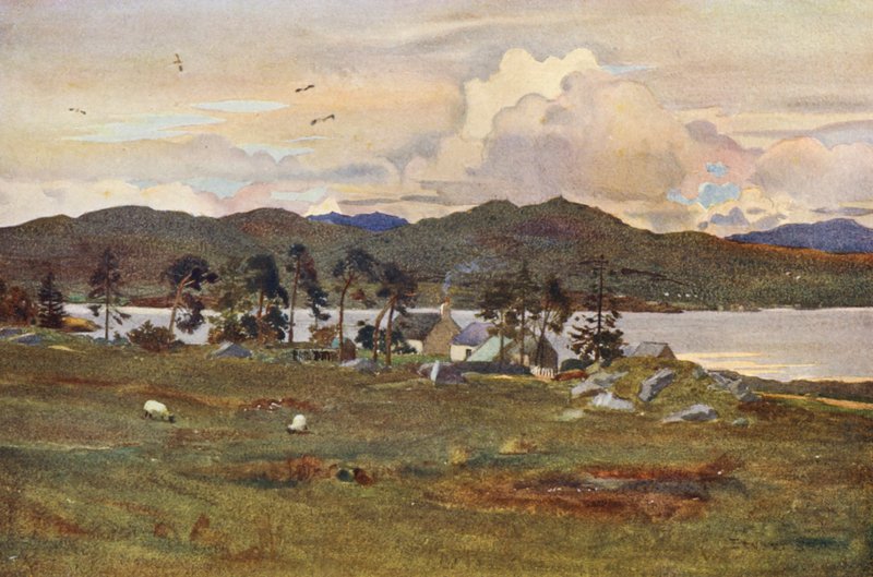 Lochinvar, az őrházzal (színes litográfia) alkotó: Ernest Edward Briggs