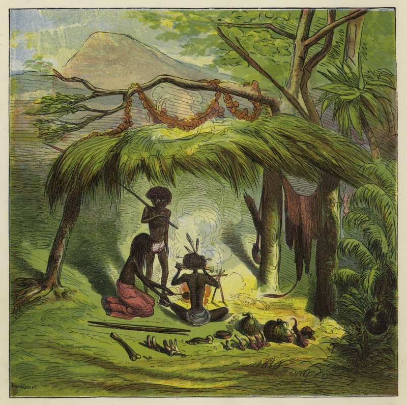 Ashanti család teázik alkotó: Ernest Henry Griset