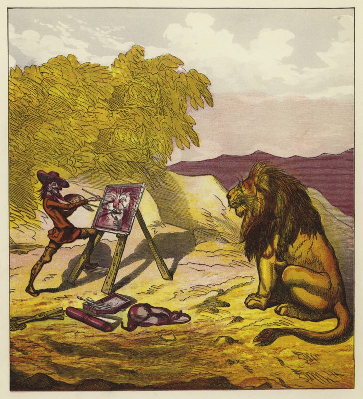 John Bold az oroszlán festése alkotó: Ernest Henry Griset