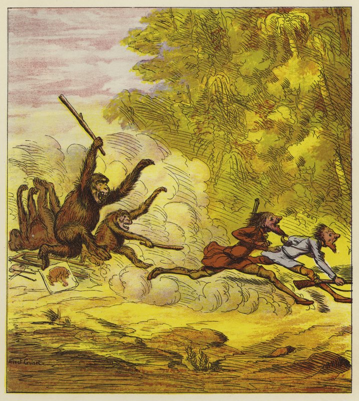 A Brothers Bold-ot dühös gorillák üldözték alkotó: Ernest Henry Griset