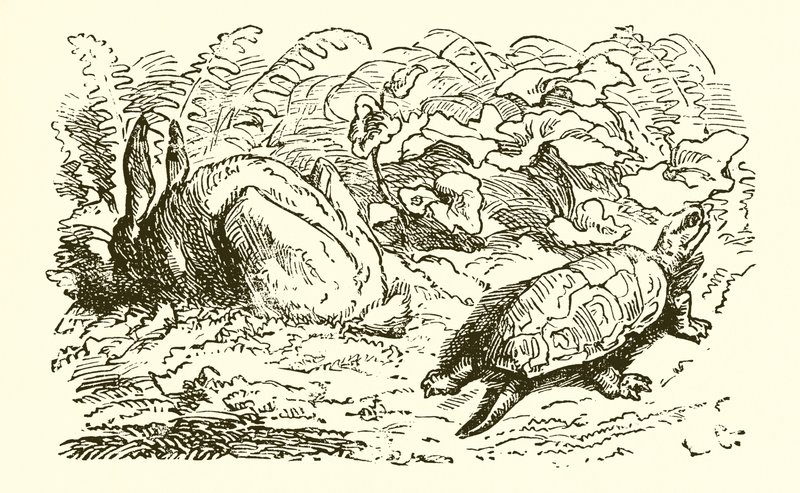 A nyúl és a teknős alkotó: Ernest Henry Griset
