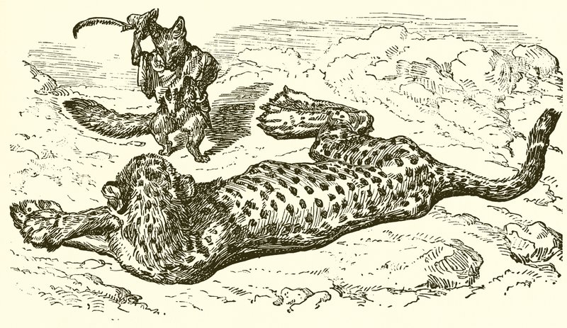 A leopárd és a róka alkotó: Ernest Henry Griset