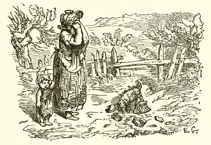 A szobalány és a tejes vödör alkotó: Ernest Henry Griset